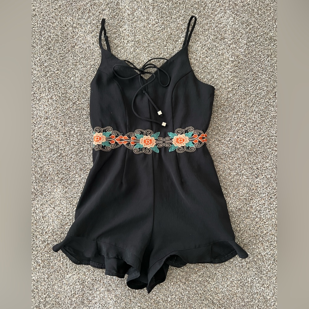 Black tank top romper